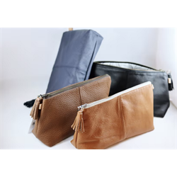 CAROLINE Clutch XL - Cognac